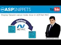 Display Session value inside View in ASP Net C