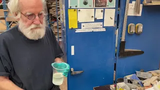Yrvind mixing epoxy.