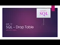 Part 15 - Drop Table