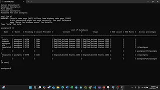 How to create database using PSQL SQL shell for PostgreSQL