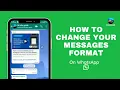 How to format message on WhatsApp messages format part 26