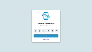 Build an OTP Verification Page HTML CSS Only