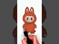Reverse Play Brown Labubu DIY Easy Glitter Art