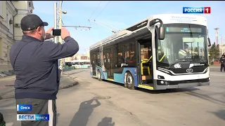 Парк омского электротранспорта пополнился сегодня новыми троллейбусами