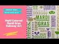 Multicolored Mardi Gras Subway Art in Vinyl