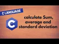 29 Program to calculate the sum average and standard deviation of 5 numbers using pointers in C