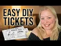 Make Disney Onward Movie Tickets at Home - Free Printable DIY