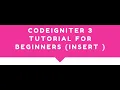 Codeigniter 3 Tutorial For Beginners Part 1 How To Data Insert In Sql