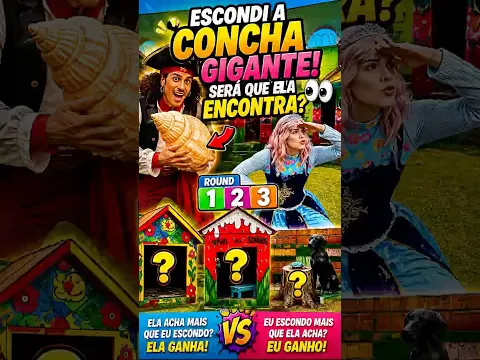 ESCONDI A CONCHA GIGANTE! SERÁ QUE ELA VAI ECONTRAR?