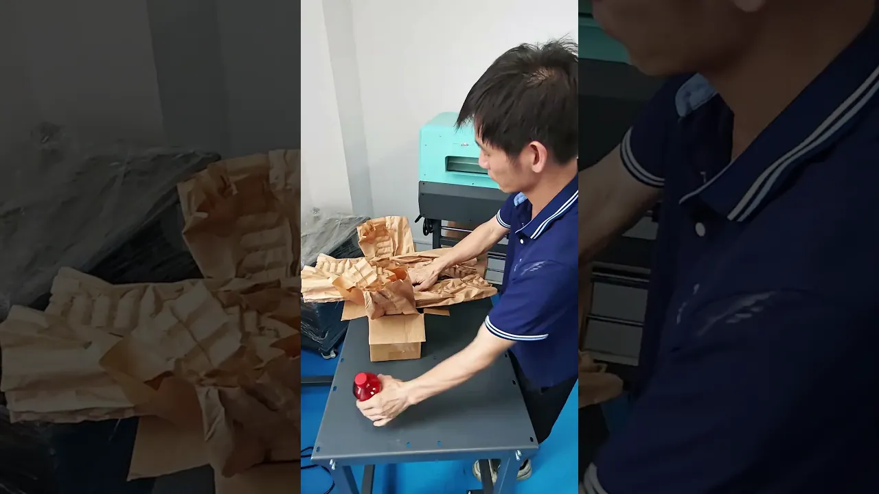  Green shipping supply. Compressible paper cushion fits irregular‑shaped goods. Automated feeding minimizes manual intervention.