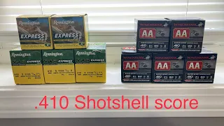 Ammo shopping 410 Shotshell score Maybe the last time I buy 410 shells Prepping for reloading