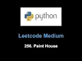 Leetcode 256 Paint House 2d dp