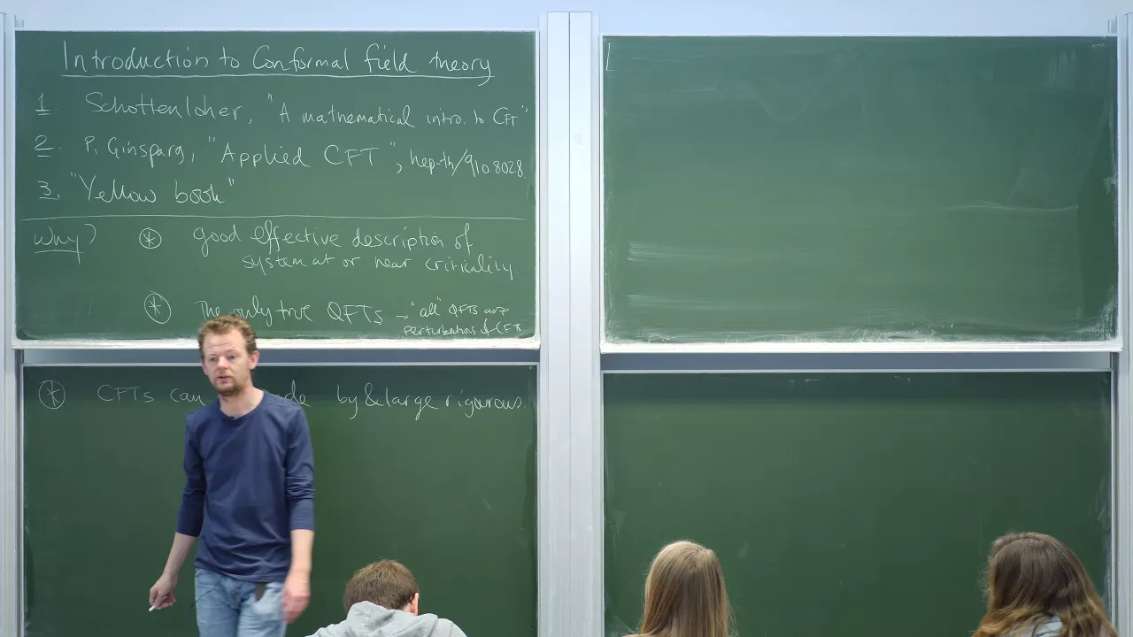 Introduction to conformal field theory, Lecture 1