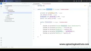 Core Java OOPS Part - 39 Access Specifier Access Modifiers Same Package p1 package