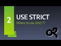 USE STRICT 2nd JAVASCRIPT COURSE