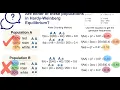 How to tell if a population is in Hardy Weinberg equilibrium