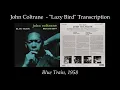 John Coltrane - Lazy Bird || Transcription (Bb)