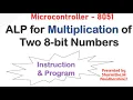 Multiplication of two 8 bit numbers using 8051 Microcontroller