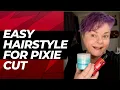 How To Easy Hairstyle For Short Hair Undercut Pixie Tutorial Comparison Only Using 2 Products