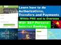 Personal Internet Banking BSP - Authorizations Transfers and Payments FAQs