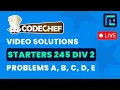 CodeChef Starters 245 Solutions - A to E by Vikas TLE Eliminators