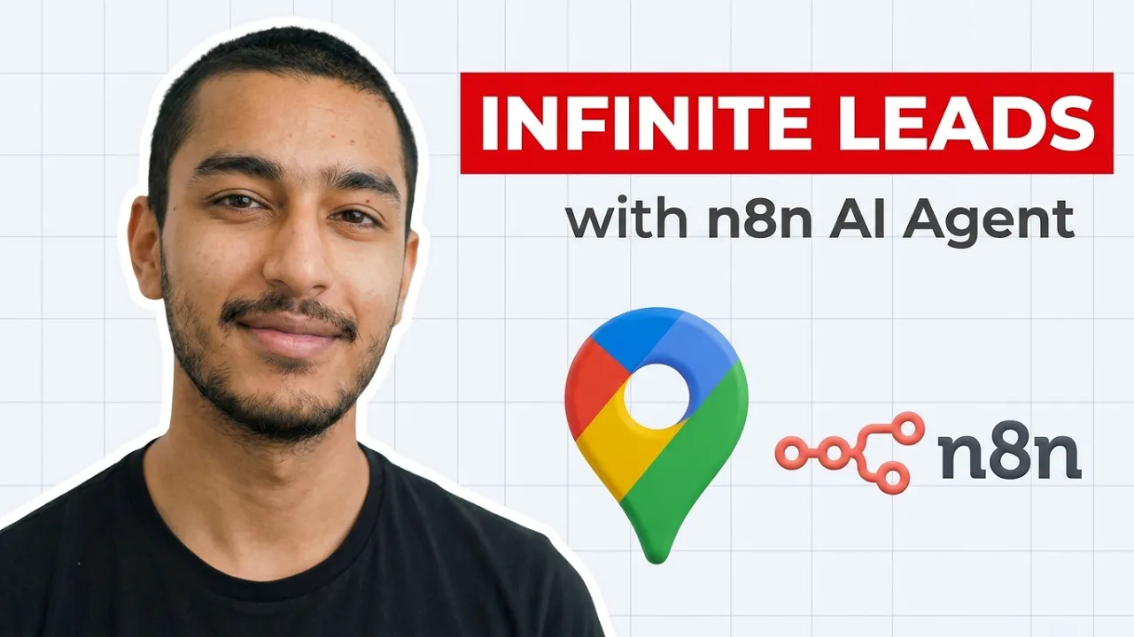 I Built an AI Agent That Scrapes Google Maps Leads Automatically (n8n Tutorial): video thumbnail