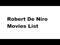 Robert De Niro Movies List - Total Movies List