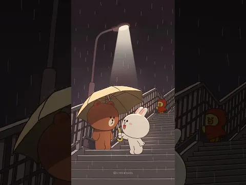 The reason why rain is romantic βοΈ λΉκ° μλ ν볡ν μ΄μ π€ LINE FRIENDS #love #couple