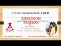 PYTHON FUNDAMENTAL TOKENS IN PYTHON