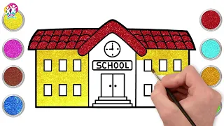 School Drawing For Kids | Step By Step Tutorial For Kids | Chiki Doodle