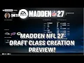 Madden NFL 27 - My Draft Class Plans and New Features
