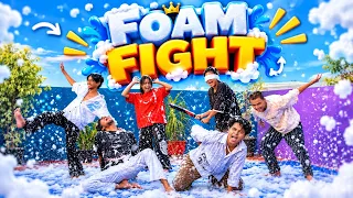 Foam fight👀#comedy #funny #funnyvideo #viral #viralvideos #youtubevideo #youtube #youtuber #vlog 