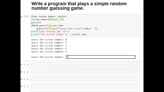 Random number guessing game using while loop