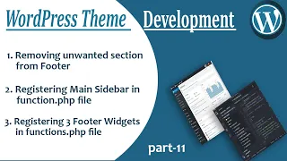 How to Create Custom Footer and Sidebar in Wordpress WP Theme Development