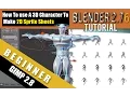 How To Use A 3D Character To Make 2D Sprite Sheets In Blender 2 76b
