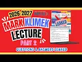 Mark Klimek Lectures part 2