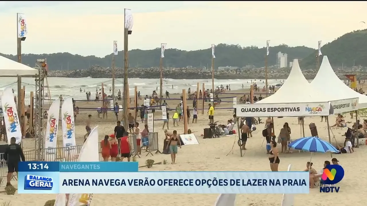 Arena Navega Verão, oferece opções de lazer na praia