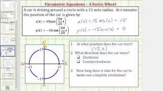 Ex Parametric Equations Modeling a Path Around a Circle