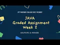 IIT Madras Bsc Online Degree JAVA Graded Assignment Week 2 Answers Solutions DIPLOMA