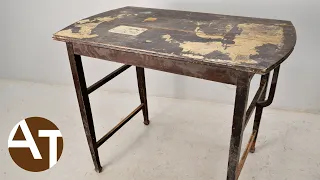 It is actually beautiful table. Latvian Art Nouveau table restoration