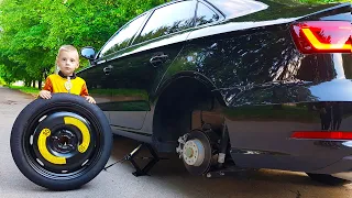 The wheel fell off Max to the rescue on power wheels