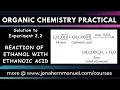 Organic Chemistry Practical Experiment Solution Reaction of Ethanol with Ethanoic Acid