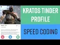 HTML CSS Speed Coding - Kratos Tinder Profile Speed Code