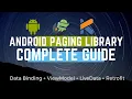 Android RecyclerView with Paging Library Data Binding Live Data Retrofit