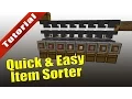 Minecraft - Tutorial Quick Easy Item Sorter With Overflow Protection