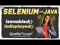 How to use isenabled methods in Selenium Java - Selenium with Java Tutorial for Beginners