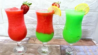 طريقه تحضير مشروب الفريسكو المثلج بنكهة بالفراولة و الليمون ألذ عصير مثلج منعش لصيف حار 