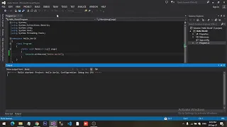 Hello World Arithmetic operations Visual Studio 2013