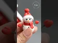 make christmas Snowman with polymer clay soft clay craft art tutorial crafts