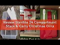 Review Sterilite 24 Compartment Stack Carry Christmas Ornament Storage Box 14276604